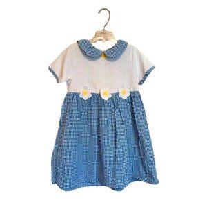 White & Blue Dress girls (size 4-5)